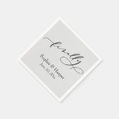 Luxus Script Schriftart Einfache Typografie Endgra Serviette (Ecke)