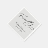 Luxus Script Schriftart Einfache Typografie Endgra Serviette (Ecke)