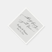 Luxus Script Simple Nothing Extravagant nur Liebe Serviette (Ecke)