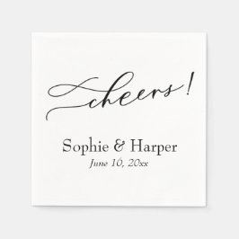 Luxus Script Simple Typografie Cheers! Serviette