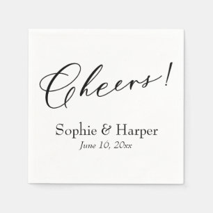 Luxus Script Simple Typografie Cheers! Serviette