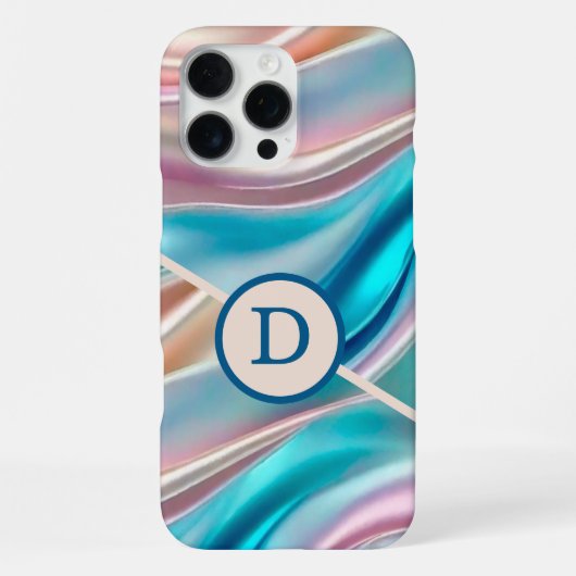 Luxus-Seide-Monogramm iPhone Hülle (Rückseite)