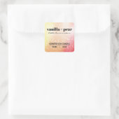 Luxus Shimmer Feuer farbige Kerzenleuchten Quadratischer Aufkleber (Tasche)