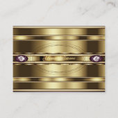 Luxus Shimmery Gold und Lila Glitzy Rhinestones Visitenkarte (Vorderseite)