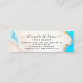 Luxus Signature Script Aqua Holographic Salon Treuekarte (Rückseite)