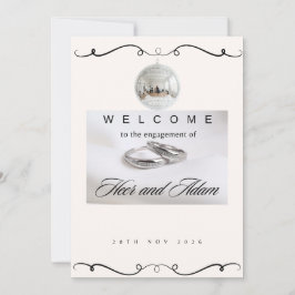 Luxus-Silber- & Diamant-Hochzeit Einladung