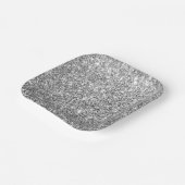 Luxus-Silber-Glitter-Party-Papier-Serviette Pappteller (Gewinkelt)
