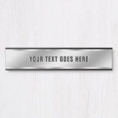 Luxus-Silber-Look individuelle Textvorlage Raumnam Türschild (Vorderseite )