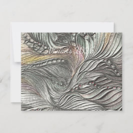 Luxus-Silber-Metall-Blatt-Notizkarte Mitteilungskarte
