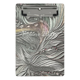 Luxus-Silber-Metall-Blätter Mini-Clipboard Mini Klemmbrett