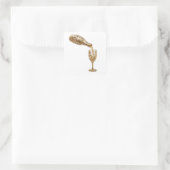 Luxus-Silber-Sticker-Kunst Quadratischer Aufkleber (Tasche)