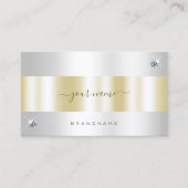 Luxus Silber und Gold mit Tiny Diamond Graphic Visitenkarte (Vorderseite)