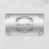 Luxus Silber Verzierte Dekoration Prächtig und lux Visitenkarte (Vorderseite)
