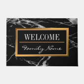 Luxus Silver Black Marble individuell anpassen Fußmatte (Vorderseite)