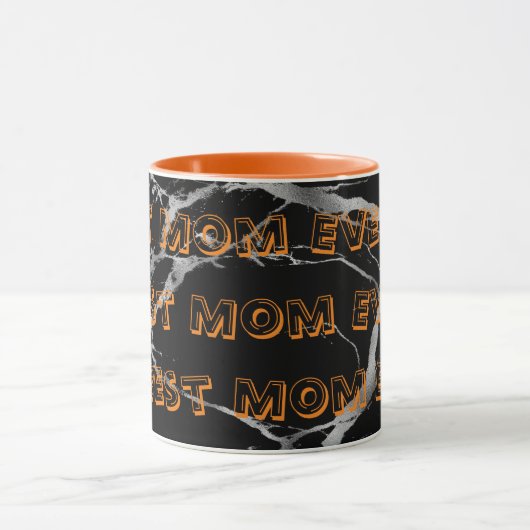 Luxus Silver Black Marble individuell anpassen Tasse (Zentrum)