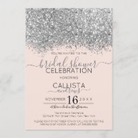 Luxus Silver Blush Glitzer Confetti Brautparty
