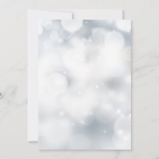 Luxus Silver Bokeh Light Chic Engagement Party Einladung (Rückseite)