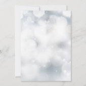 Luxus Silver Bokeh Light Chic Probe Dinner Einladung (Rückseite)