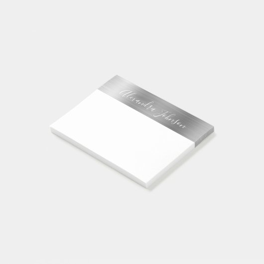 Luxus Silver Foil Beruflich Business Post-it Klebezettel (angewinkelt)