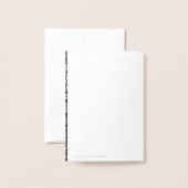 Luxus Silver Foil Black Christmas Party Folienkarte (Rückseite mit Umschlag)