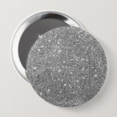 Luxus Silver Glitzer Button (Vorne & Hinten)