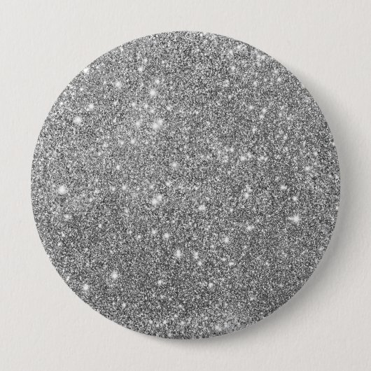 Luxus Silver Glitzer Button (Vorderseite)