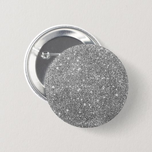 Luxus Silver Glitzer Button (Vorne & Hinten)