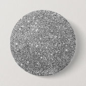 Luxus Silver Glitzer Button (Vorderseite)