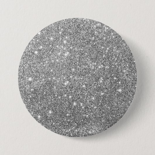 Luxus Silver Glitzer Button (Vorderseite)