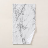 Luxus Silver Glitzer Marmor individuell anpassen Badhandtuch Set (Handtuch)