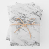 Luxus Silver Glitzer Marmor individuell anpassen Geschenkpapier Set (Beispiel)