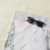 Luxus Silver Glitzer Marmor individuell anpassen Strandtuch (Beispiel)