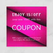 Luxus Silver Glitzer Salon Supplies Rabattkarte (Vorderseite)