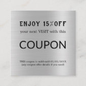 Luxus Silver Glitzer Salon Supplies Rabattkarte (Vorderseite)