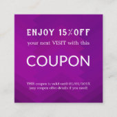 Luxus Silver Glitzer Salon Supplies Rabattkarte (Vorderseite)