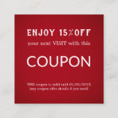 Luxus Silver Glitzer Salon Supplies Rabattkarte (Vorderseite)