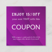 Luxus Silver Glitzer Salon Supplies Rabattkarte (Vorderseite)