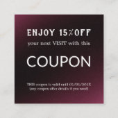 Luxus Silver Glitzer Salon Supplies Rabattkarte (Vorderseite)