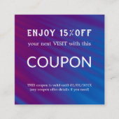 Luxus Silver Glitzer Salon Supplies Rabattkarte (Vorderseite)