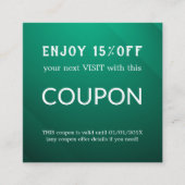 Luxus Silver Glitzer Salon Supplies Rabattkarte (Vorderseite)