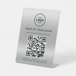 Luxus Silver Glitzer Salon Supplies Sockelschild