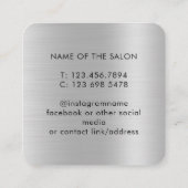 Luxus Silver Glitzer Salon Supplies Terminkarte (Rückseite)