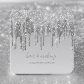 Luxus Silver Glitzer Sparkle Haartrockner Visitenkarte