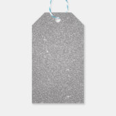 Luxus Silver Glitzer & Sparkle Monogram Geschenkanhänger (Rückseite)