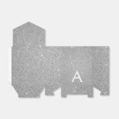 Luxus Silver Glitzer & Sparkle Monogram Geschenkschachtel (Ungefaltet)