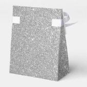 Luxus Silver Glitzer & Sparkle Monogram Geschenkschachtel (Rückseite)