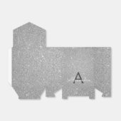 Luxus Silver Glitzer & Sparkle Monogram Geschenkschachtel (Ungefaltet)