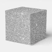 Luxus Silver Glitzer & Sparkle Monogram Geschenkschachtel (Rückseite)