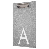 Luxus Silver Glitzer & Sparkle Monogram School Klemmbrett (Links)