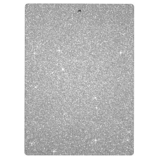 Luxus Silver Glitzer & Sparkle Monogram School Klemmbrett (Rückseite)